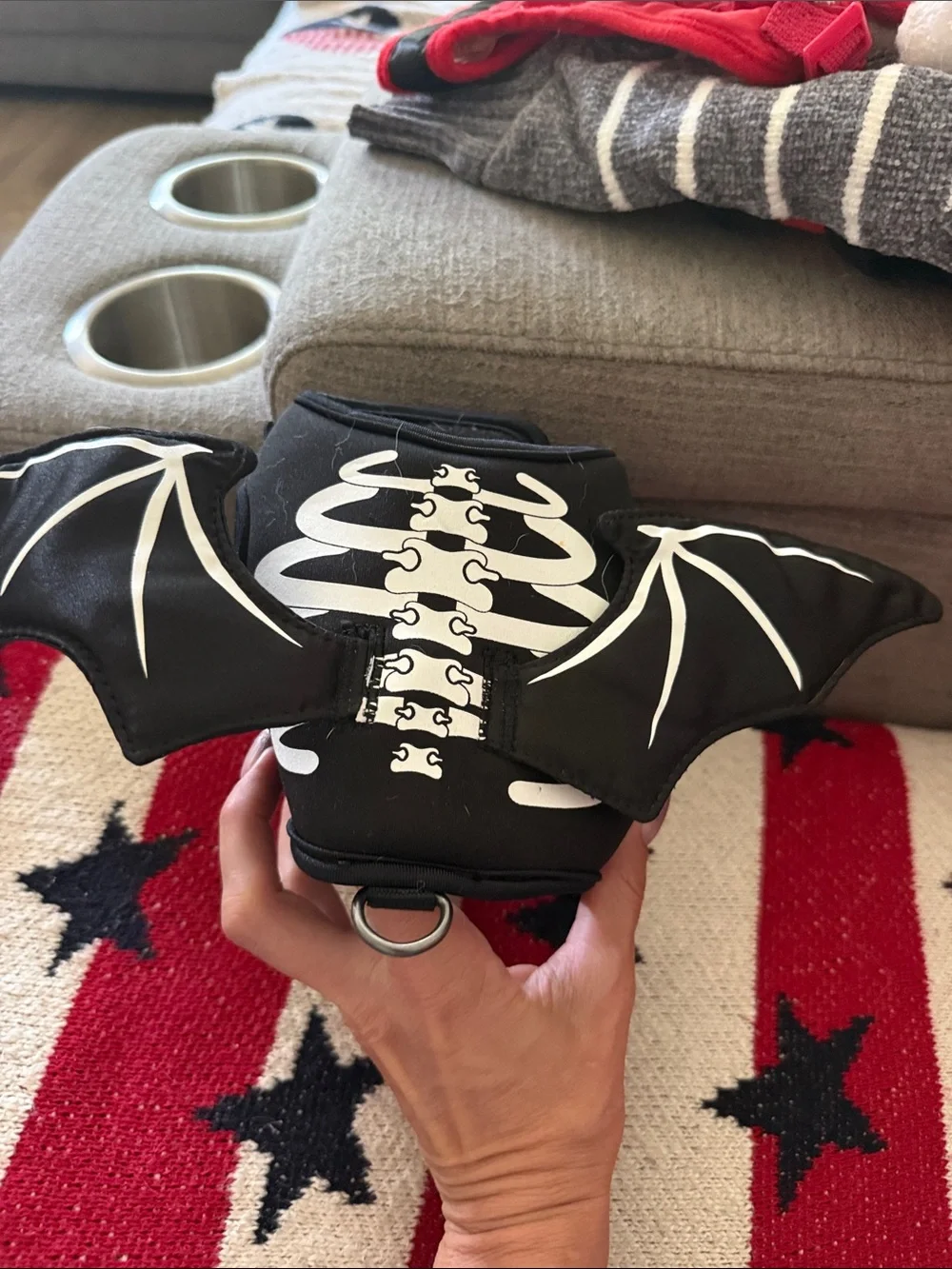 Spooky Bat Skeleton Dog Harness – Perfect for Halloween!